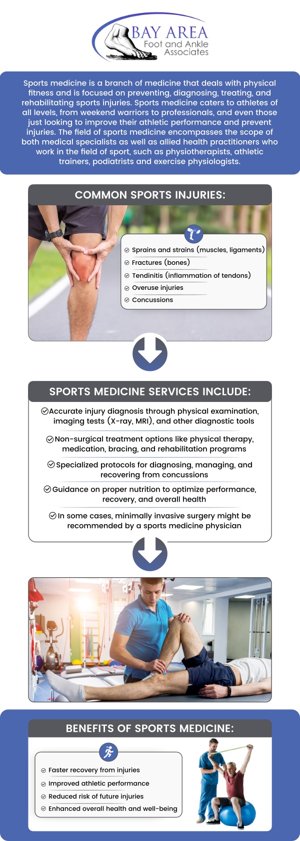 Seeing a sports medicine podiatrist is crucial for individuals dealing with foot or ankle pain from sports activities. They are experts in diagnosing and treating common injuries such as sprains, fractures, and tendinitis. A sports podiatrist helps prevent additional damage, speeds up recovery, and offers tailored treatment plans, including custom orthotics and rehab exercises. By addressing concerns early, Dr. John W. Scivally, DPM, and Dr. Robin K. Lie, DPM support athletes in maintaining optimal performance and preventing long-term issues. For more information, contact us or schedule an appointment online. We have convenient locations to serve you in Walnut Creek CA, and Brentwood CA.
