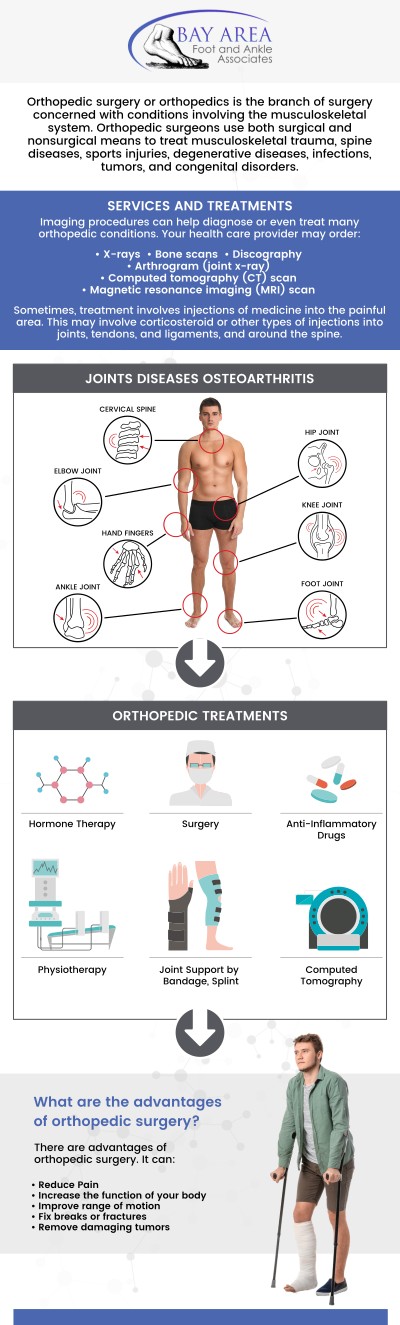 Are you wondering whether you should see a podiatrist or an orthopedic surgeon? Look no further than Bay Area Foot and Ankle Associates. Our foot doctor, Dr. John W. Scivally, DPM, and Dr. Robin K. Lie, DPM can help you with all your foot and ankle problems. For more information, contact us or schedule an appointment online. We have convenient locations to serve you in Walnut Creek CA, and Brentwood CA.