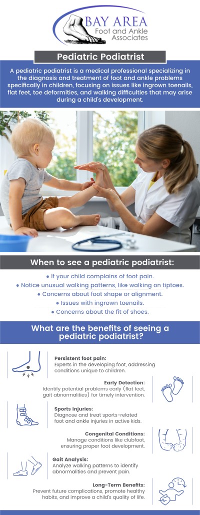 Pediatric podiatrist is a specialty foot doctor who focuses solely on treating children, but solely on their foot issues, including diagnosing, treating, and providing preventive foot recommendations to ensure the child will develop well into their feet without any issues. Consult Dr. John W. Scivally, DPM, and Dr. Robin K. Lie, DPM. For more information, please contact us or book an appointment online. We are located at 2400 Balfour Rd STE 230, Brentwood, CA 94513.