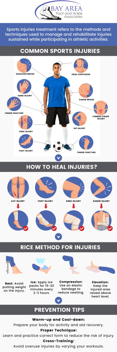 Sports injuries can occur whether you are exercising or participating in an indoor or outdoor sport. Accidents, inadequate training, improper use of safety equipment, and a lack of stretching or warm-up activities can all result in sports injuries. If you have a sports injury or pain that is interfering with your daily activities, Dr. John W. Scivally, DPM, and Robin K. Lie, DPM can help you determine the cause and manage it effectively, allowing you to return to your sport or activity as soon as possible. For more information, contact us or book an appointment online. We are conveniently located at 2227 Olympic Blvd, Walnut Creek, CA 94595.