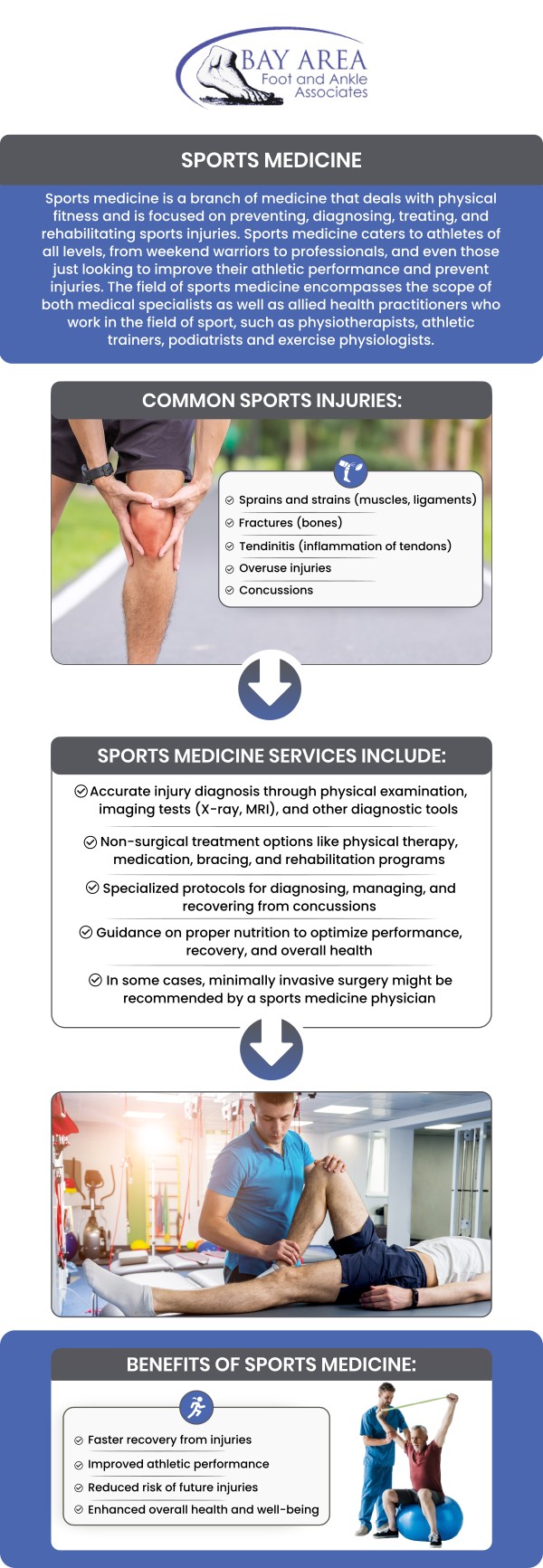 Seeing a sports medicine podiatrist is crucial for individuals dealing with foot or ankle pain from sports activities. They are experts in diagnosing and treating common injuries such as sprains, fractures, and tendinitis. A sports podiatrist helps prevent additional damage, speeds up recovery, and offers tailored treatment plans, including custom orthotics and rehab exercises. By addressing concerns early, Dr. John W. Scivally, DPM, and Dr. Robin K. Lie, DPM support athletes in maintaining optimal performance and preventing long-term issues. For more information, contact us or schedule an appointment online. We have convenient locations to serve you in Walnut Creek CA, and Brentwood CA. Seeing a sports medicine podiatrist is crucial for individuals dealing with foot or ankle pain from sports activities. They are experts in diagnosing and treating common injuries such as sprains, fractures, and tendinitis. A sports podiatrist helps prevent additional damage, speeds up recovery, and offers tailored treatment plans, including custom orthotics and rehab exercises. By addressing concerns early, Dr. John W. Scivally, DPM, and Dr. Robin K. Lie, DPM support athletes in maintaining optimal performance and preventing long-term issues. For more information, contact us or schedule an appointment online. We have convenient locations to serve you in Walnut Creek CA, and Brentwood CA.